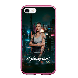 Чехол iPhone 7/8 матовый Джуди Cyberpunk 2077