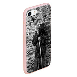 Чехол iPhone 7/8 матовый Варг Викернес с пикой, цвет: 3D-светло-розовый — фото 2