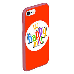 Чехол iPhone 7/8 матовый HAPPY MILF, цвет: 3D-малиновый — фото 2