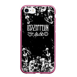 Чехол iPhone 7/8 матовый LED ZEPPELIN texture вода