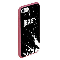 Чехол iPhone 7/8 матовый Megadeth, цвет: 3D-малиновый — фото 2