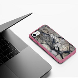 Чехол iPhone 7/8 матовый Climbing Extreme, цвет: 3D-малиновый — фото 2