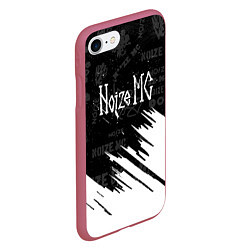 Чехол iPhone 7/8 матовый Noize mc нойз мс, цвет: 3D-малиновый — фото 2