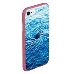Чехол iPhone 7/8 матовый Водоворот Океан, цвет: 3D-малиновый — фото 2