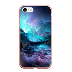 Чехол iPhone 7/8 матовый Разноцветные тучи, цвет: 3D-светло-розовый