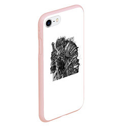 Чехол iPhone 7/8 матовый Soulsborn, цвет: 3D-светло-розовый — фото 2