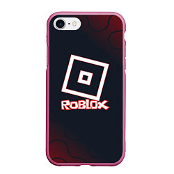 Чехол iPhone 7/8 матовый Roblox : logo, цвет: 3D-малиновый