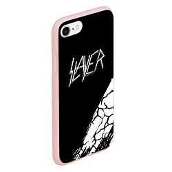 Чехол iPhone 7/8 матовый Slayer Трещины, цвет: 3D-светло-розовый — фото 2
