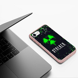 Чехол iPhone 7/8 матовый Stalker сталкер брызги, цвет: 3D-светло-розовый — фото 2