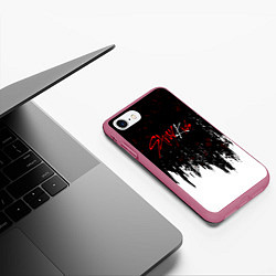Чехол iPhone 7/8 матовый Stray kids - changbin, цвет: 3D-малиновый — фото 2