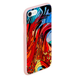 Чехол iPhone 7/8 матовый Abstract color pattern Fashion 2022, цвет: 3D-светло-розовый — фото 2