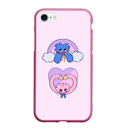 Чехол iPhone 7/8 матовый POPPY PLAYTIME - KISSY MISSY - HAGGY WAGGY, цвет: 3D-малиновый