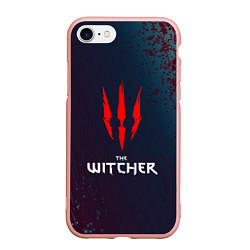 Чехол iPhone 7/8 матовый THE WITCHER - ВЕДЬМАК КРАСНЫЕ КОГТИ, цвет: 3D-светло-розовый