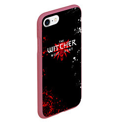 Чехол iPhone 7/8 матовый THE WITCHER: Ведьмак: Охотник на Монстров, цвет: 3D-малиновый — фото 2