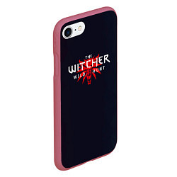 Чехол iPhone 7/8 матовый THE WITCHER MONSTER SLAYER ВОЛК, цвет: 3D-малиновый — фото 2