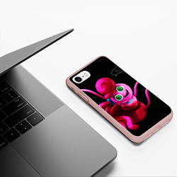 Чехол iPhone 7/8 матовый POPPY PLAYTIME - Mommy long legs Мама длинные ноги, цвет: 3D-светло-розовый — фото 2