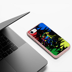 Чехол iPhone 7/8 матовый POPPY PLAYTIME HAGGY WAGGY Mini Huggies, цвет: 3D-светло-розовый — фото 2