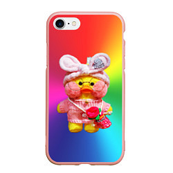 Чехол iPhone 7/8 матовый Утя Лалафанфан в очках и с сумочкой, цвет: 3D-светло-розовый