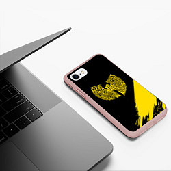 Чехол iPhone 7/8 матовый Wu-tang clan логотип, цвет: 3D-светло-розовый — фото 2
