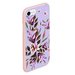 Чехол iPhone 7/8 матовый Цветы Вересковый Сад, цвет: 3D-светло-розовый — фото 2