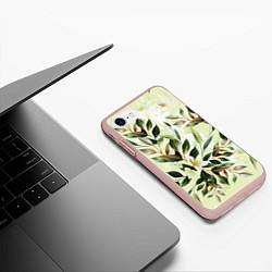 Чехол iPhone 7/8 матовый Цветы Липовый Сад, цвет: 3D-светло-розовый — фото 2