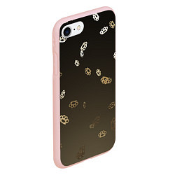 Чехол iPhone 7/8 матовый Brass knuckles кастет, цвет: 3D-светло-розовый — фото 2
