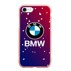 Чехол iPhone 7/8 матовый BMW Градиент Краска, цвет: 3D-светло-розовый