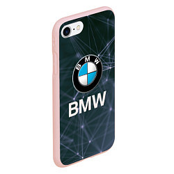 Чехол iPhone 7/8 матовый БМВ - BMW Абстракция, цвет: 3D-светло-розовый — фото 2