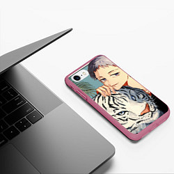 Чехол iPhone 7/8 матовый Такаси Мицуя, цвет: 3D-малиновый — фото 2