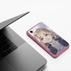 Чехол iPhone 7/8 матовый Манжиро Сано арт, цвет: 3D-малиновый — фото 2
