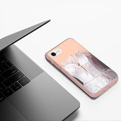 Чехол iPhone 7/8 матовый Свадебный корсер, цвет: 3D-светло-розовый — фото 2