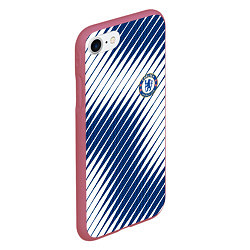 Чехол iPhone 7/8 матовый Маленькое лого ЧЕЛСИ АБСТРАКЦИЯ, цвет: 3D-малиновый — фото 2