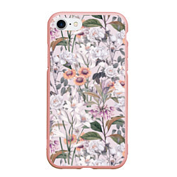 Чехол iPhone 7/8 матовый Цветы Эхинацеи, цвет: 3D-светло-розовый