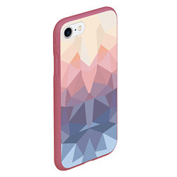 Чехол iPhone 7/8 матовый Полигональная свежесть 2022, цвет: 3D-малиновый — фото 2