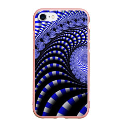 Чехол iPhone 7/8 матовый Неоновая спираль Абстракция Neon Spiral Abstractio, цвет: 3D-светло-розовый