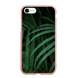 Чехол iPhone 7/8 матовый Камуфляж-тропики, цвет: 3D-светло-розовый