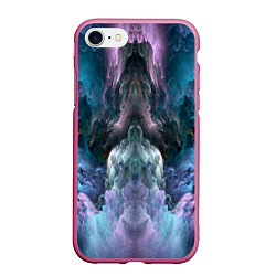 Чехол iPhone 7/8 матовый Облака неонового цвета Neon colored clouds, цвет: 3D-малиновый