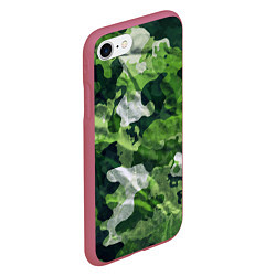 Чехол iPhone 7/8 матовый Camouflage Pattern Камуфляж Паттерн, цвет: 3D-малиновый — фото 2