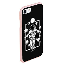 Чехол iPhone 7/8 матовый Свобода Космоса, цвет: 3D-светло-розовый — фото 2