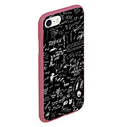 Чехол iPhone 7/8 матовый XXXTENTACION LOGOBOMBING, цвет: 3D-малиновый — фото 2