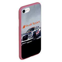 Чехол iPhone 7/8 матовый Ауди Спорт Гоночная команда Audi sport Racing team, цвет: 3D-малиновый — фото 2