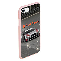 Чехол iPhone 7/8 матовый Audi Sport Racing Team Short Track Car Racing Авто, цвет: 3D-светло-розовый — фото 2