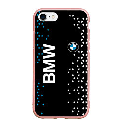 Чехол iPhone 7/8 матовый BMW Абстракция, цвет: 3D-светло-розовый