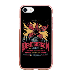 Чехол iPhone 7/8 матовый Stranger Things Demogorgon, цвет: 3D-светло-розовый