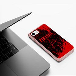 Чехол iPhone 7/8 матовый Nirvan пираньи texture, цвет: 3D-светло-розовый — фото 2