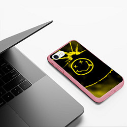 Чехол iPhone 7/8 матовый Нирвана nirvana разбитое стекло, цвет: 3D-баблгам — фото 2