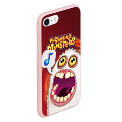 Чехол iPhone 7/8 матовый My singing monster, цвет: 3D-светло-розовый — фото 2