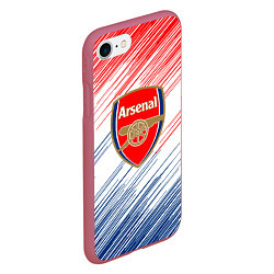 Чехол iPhone 7/8 матовый Арсенал arsenal logo, цвет: 3D-малиновый — фото 2