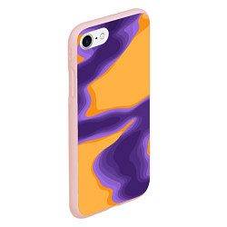Чехол iPhone 7/8 матовый Фиолетовая река, цвет: 3D-светло-розовый — фото 2