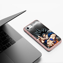Чехол iPhone 7/8 матовый Сон Гоку-Шар Дракона, цвет: 3D-светло-розовый — фото 2